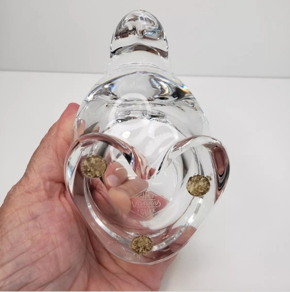 Art Vannes France Clear Crystal Duckling Trinket Holder Earrings Rings 4.5x4.5x3 - Picture 6 of 10